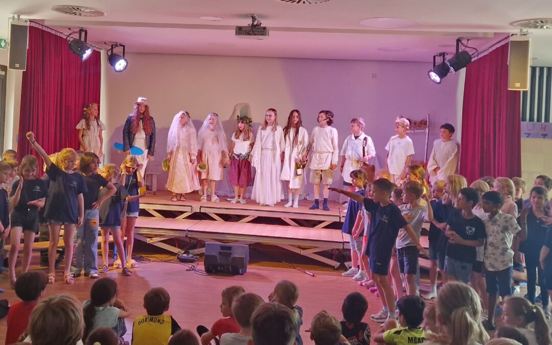 Aufführung des Musicals „Die Götterolympiade“